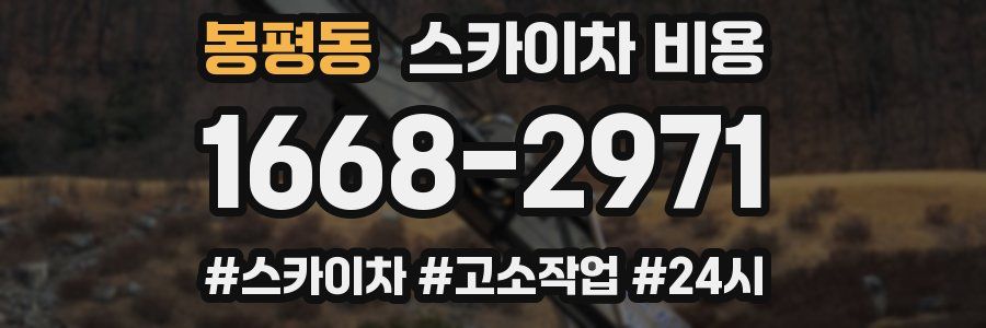 봉평동 스카이차 비용