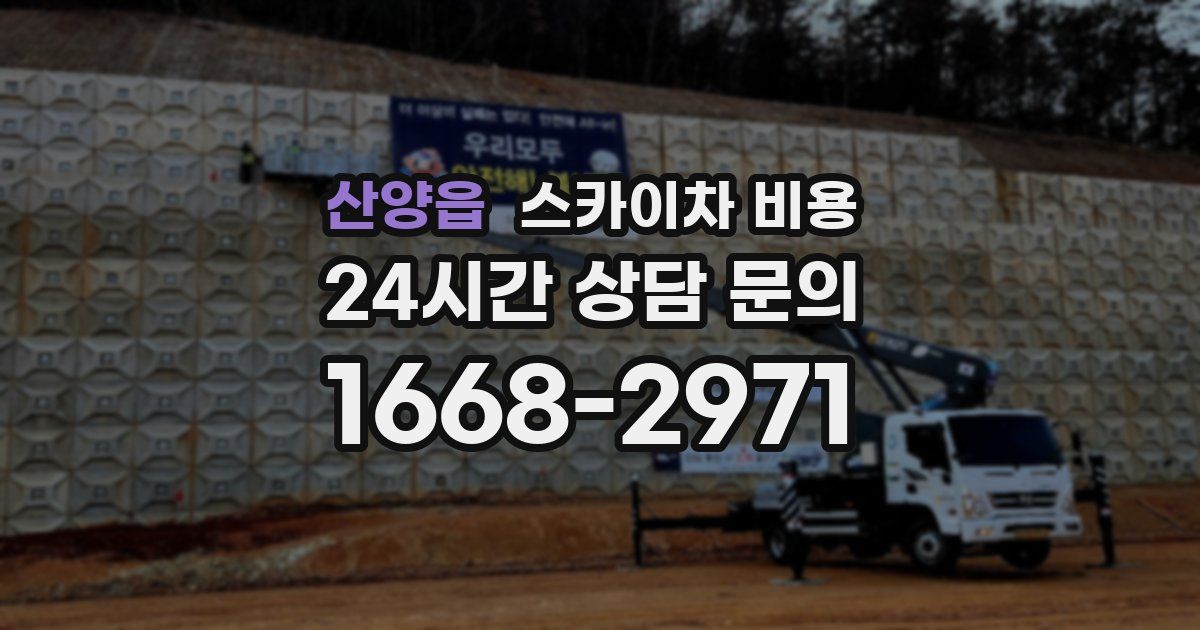산양읍 스카이차 비용
