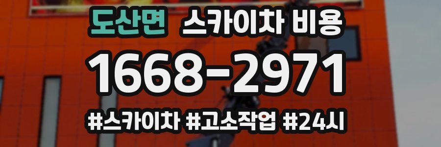 도산면 스카이차 비용