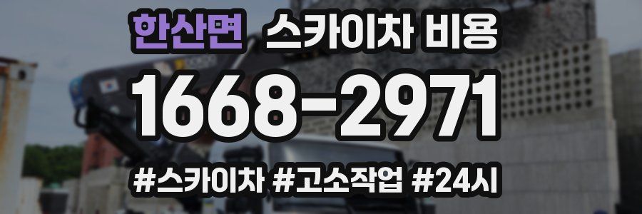 한산면 스카이차 비용