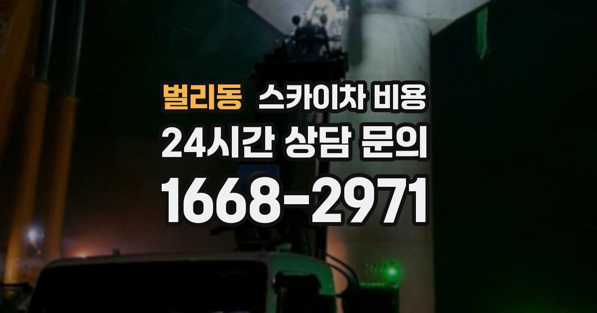 벌리동 스카이차 비용