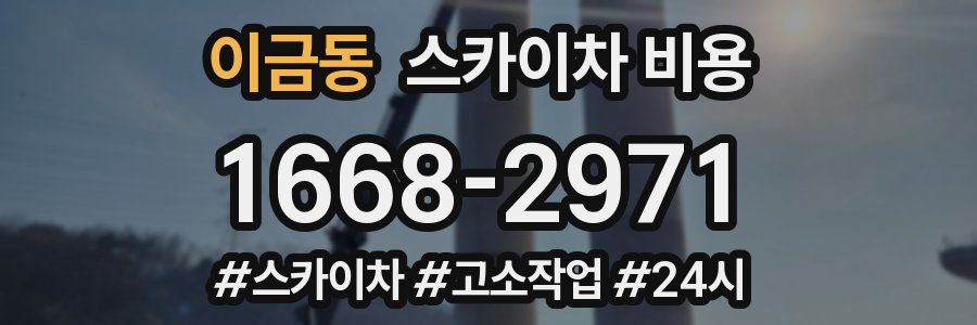 이금동 스카이차 비용
