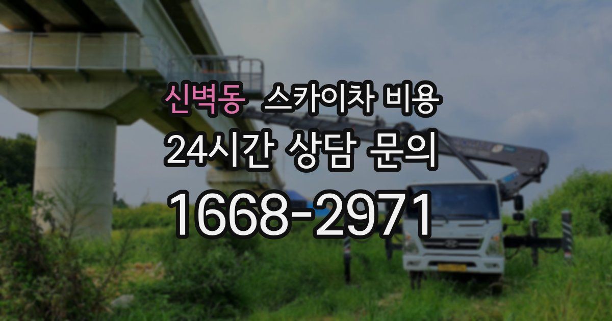 신벽동 스카이차 비용