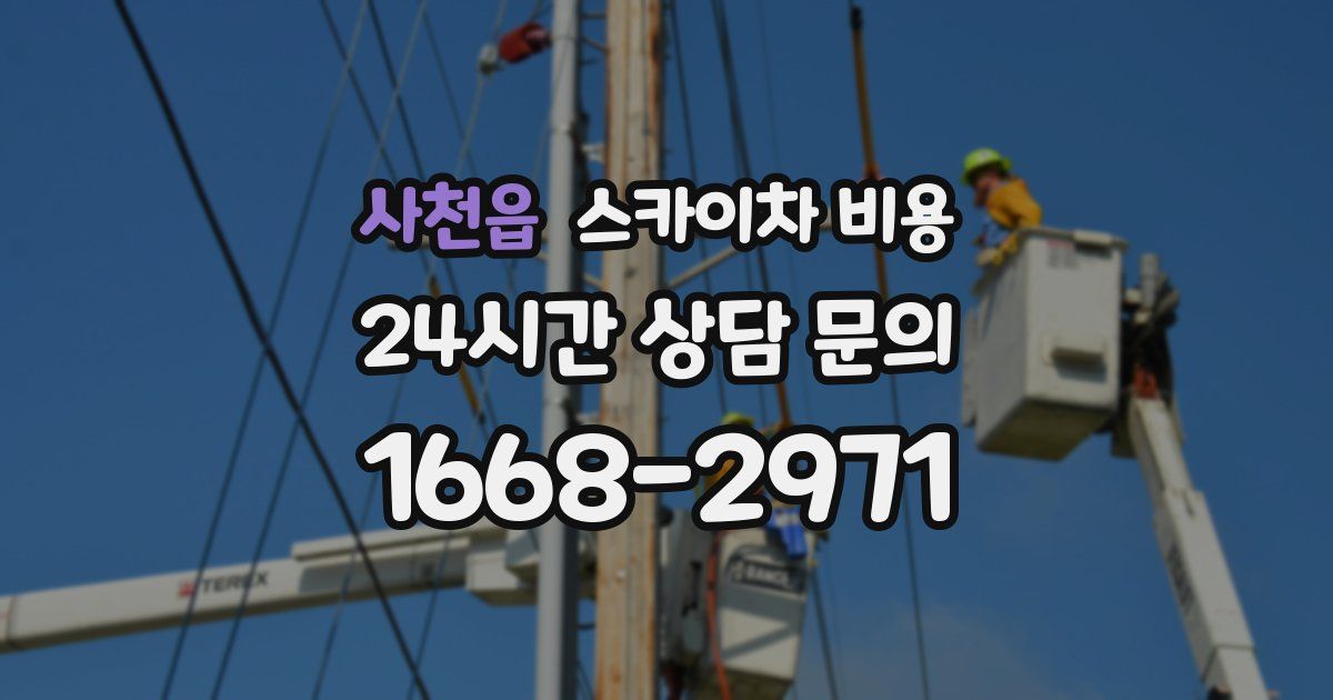 사천읍 스카이차 비용