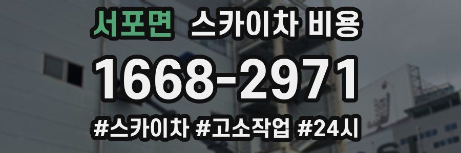 서포면 스카이차 비용