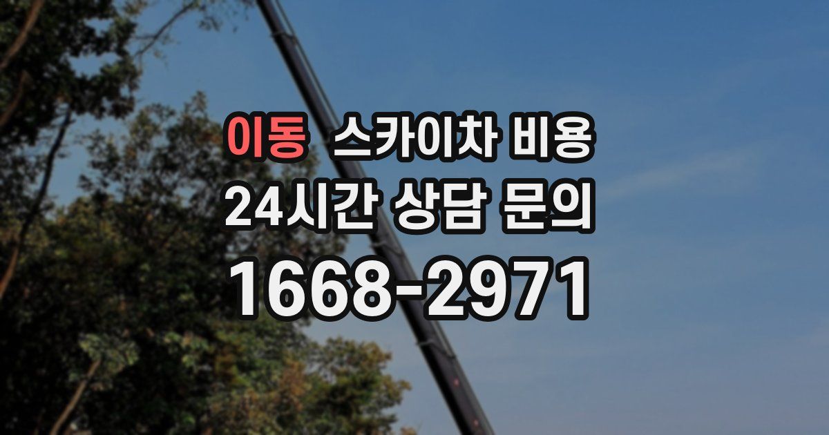 이동 스카이차 비용