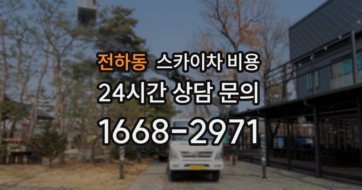 전하동 스카이차 비용
