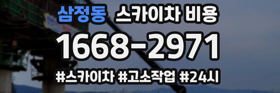 삼정동 스카이차 비용