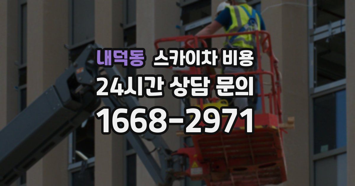 내덕동 스카이차 비용