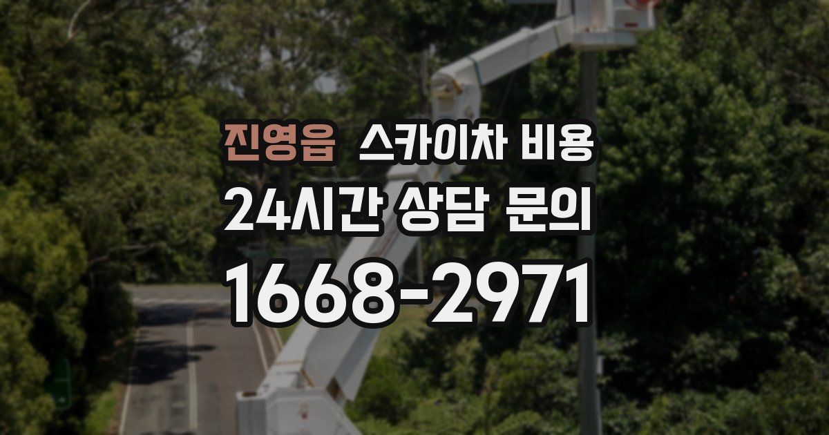 진영읍 스카이차 비용