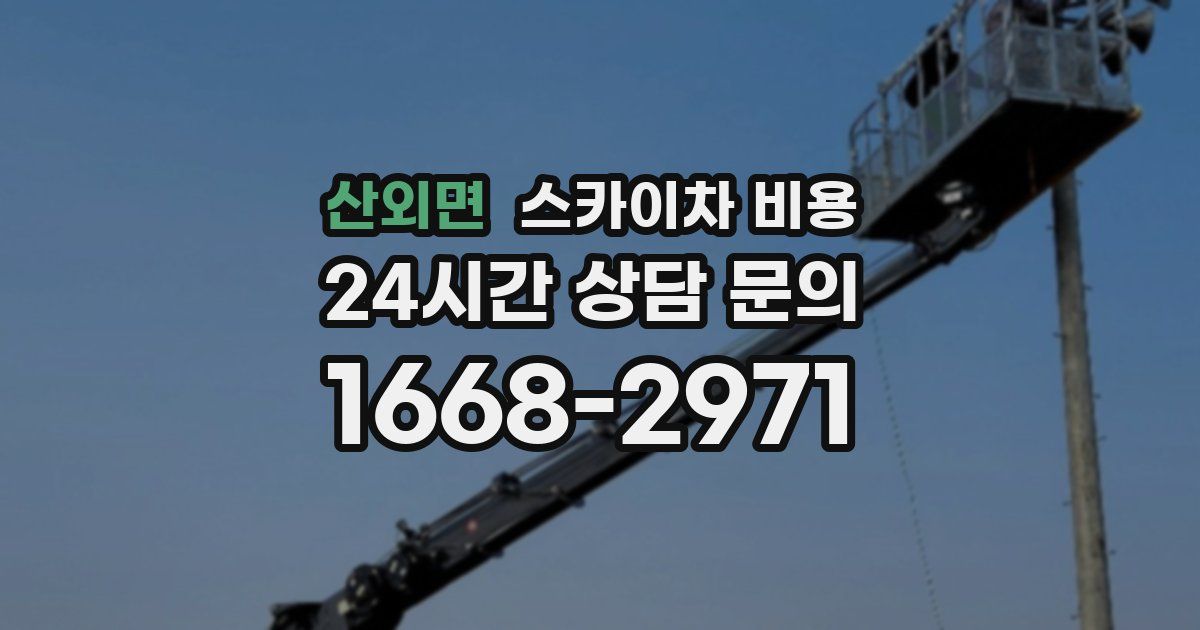 산외면 스카이차 비용