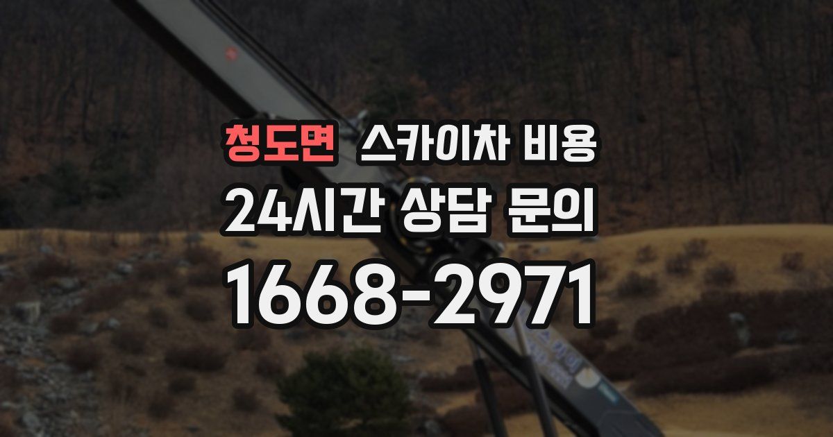 청도면 스카이차 비용