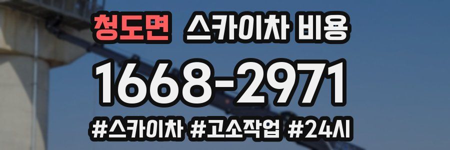 청도면 스카이차 비용