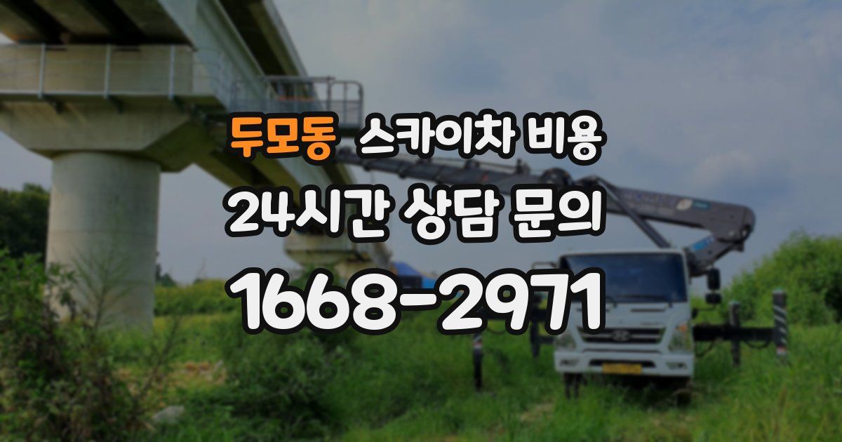 두모동 스카이차 비용