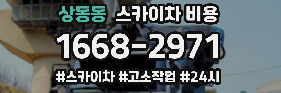 상동동 스카이차 비용