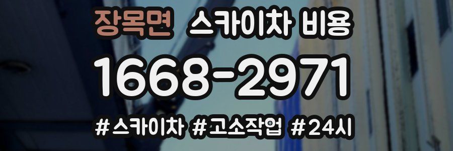 장목면 스카이차 비용