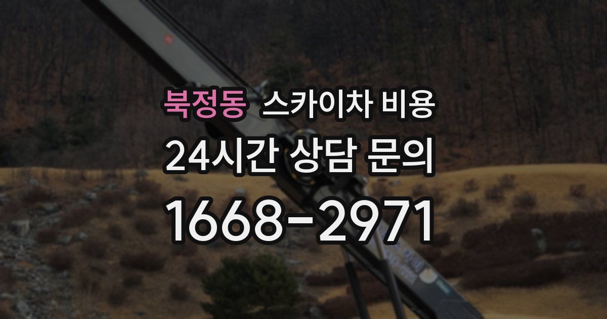 북정동 스카이차 비용