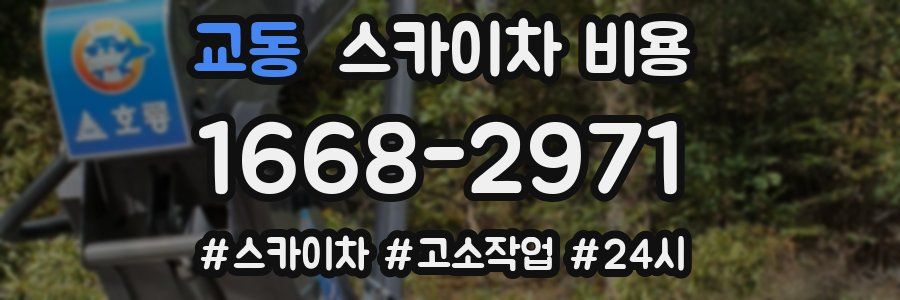 교동 스카이차 비용