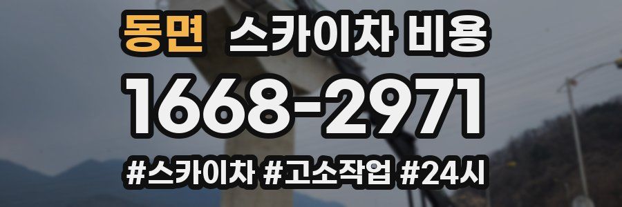 동면 스카이차 비용