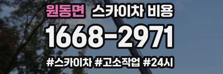 원동면 스카이차 비용