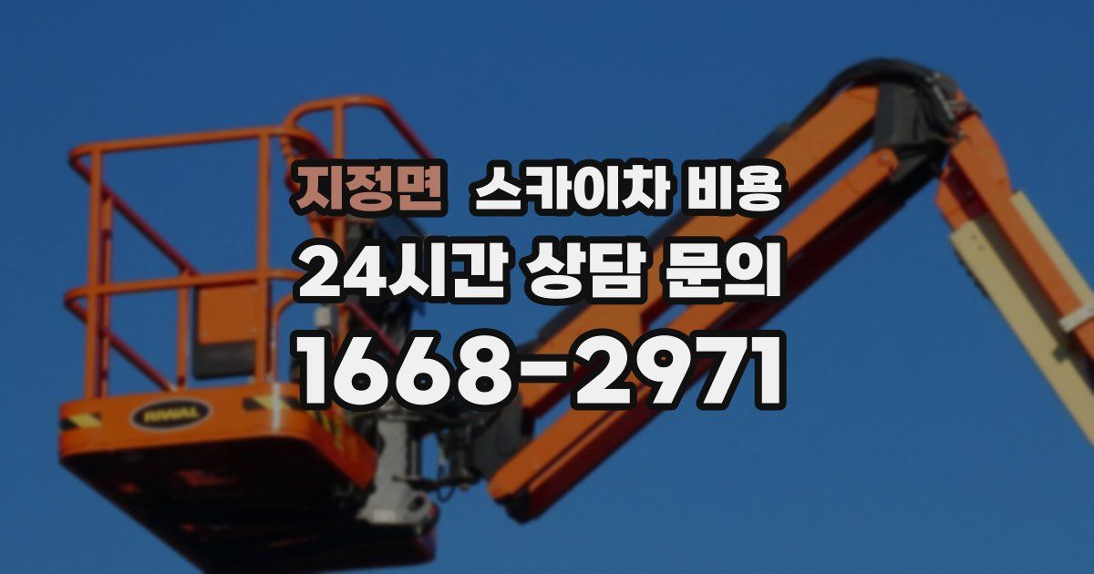 지정면 스카이차 비용