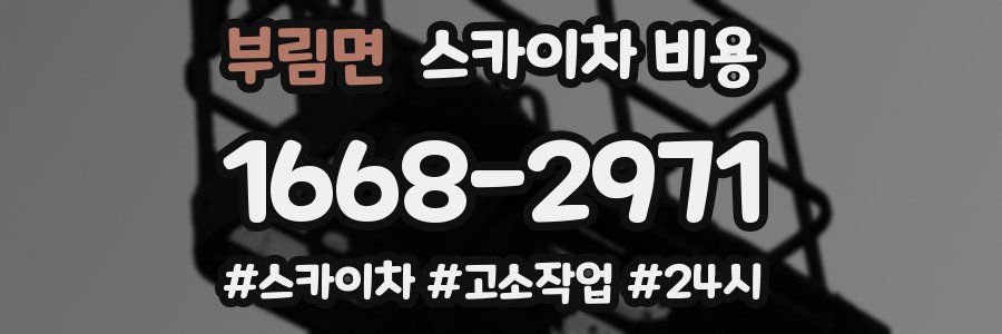 부림면 스카이차 비용