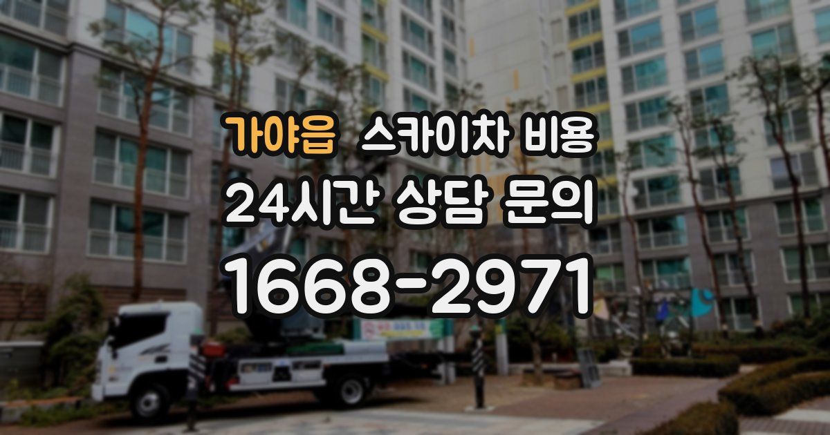 가야읍 스카이차 비용