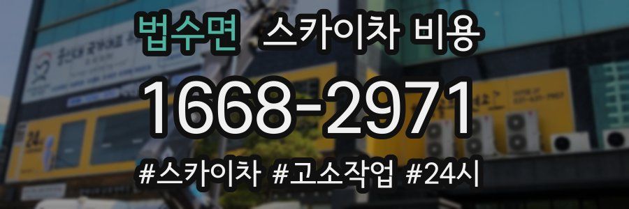 법수면 스카이차 비용