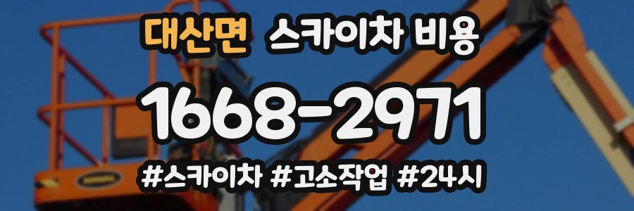 대산면 스카이차 비용