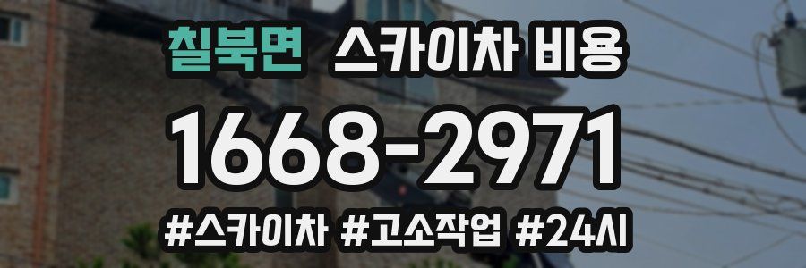 칠북면 스카이차 비용