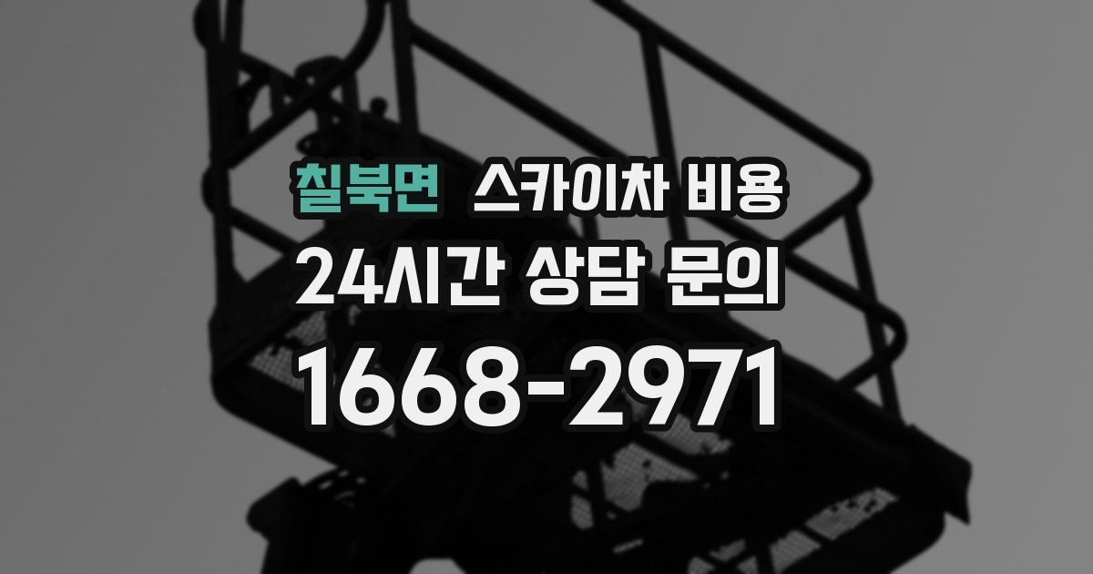 칠북면 스카이차 비용