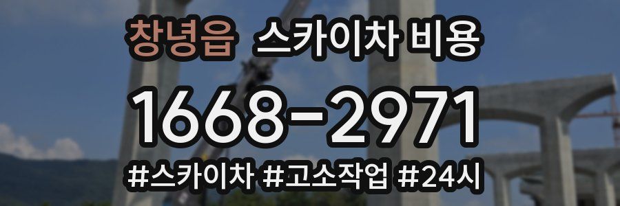 창녕읍 스카이차 비용