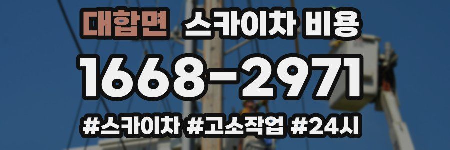 대합면 스카이차 비용