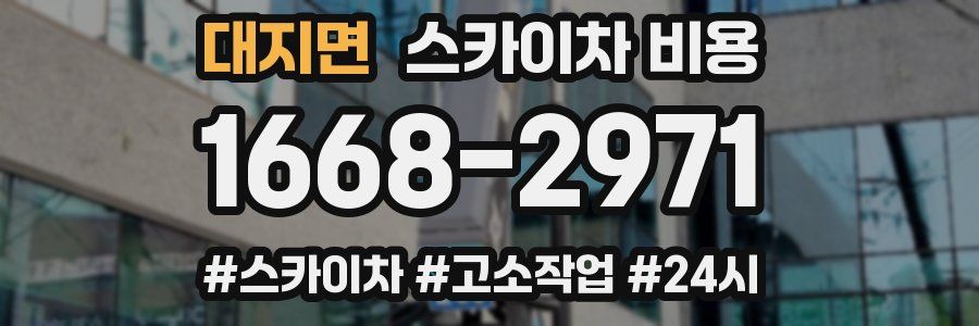 대지면 스카이차 비용