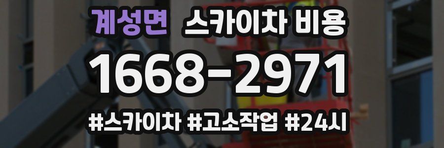 계성면 스카이차 비용