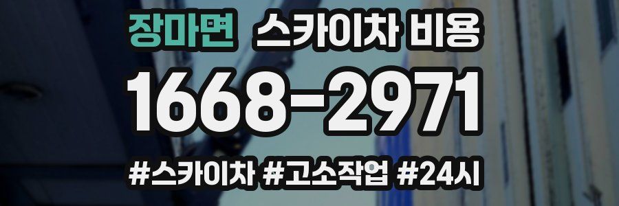 장마면 스카이차 비용