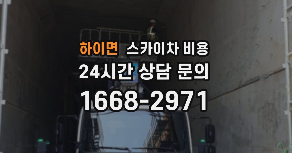 하이면 스카이차 비용