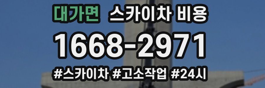 대가면 스카이차 비용