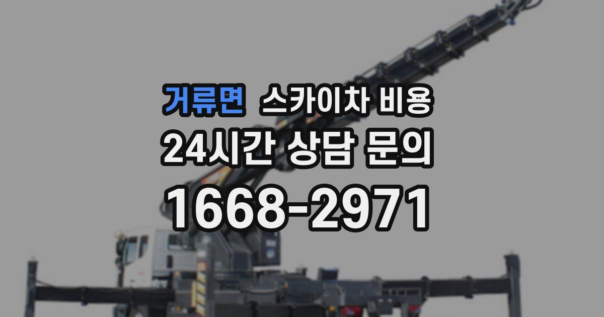 거류면 스카이차 비용