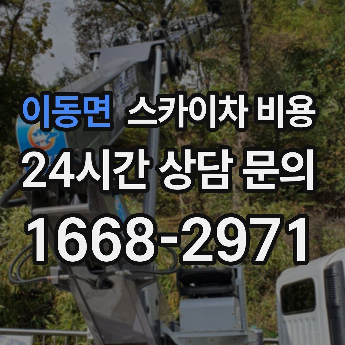 이동면 스카이차 비용 주말 작업은 왜 예약이 유리할까