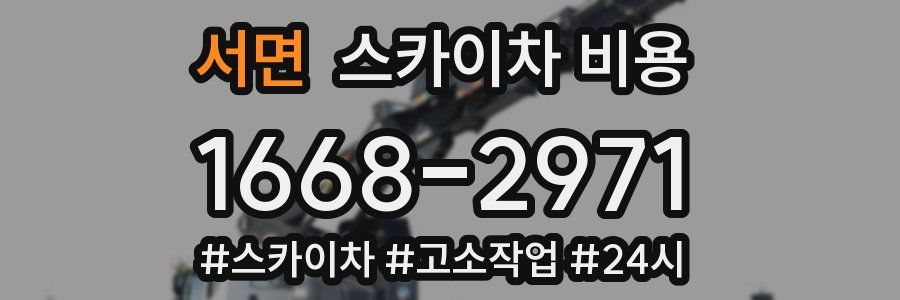 서면 스카이차 비용