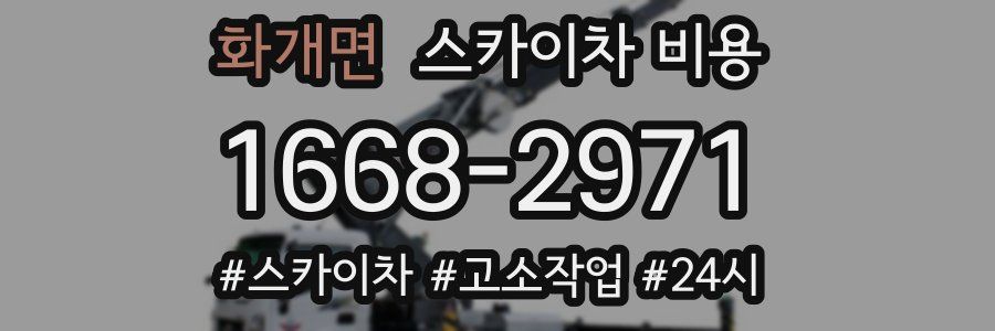 화개면 스카이차 비용