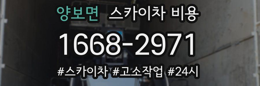 양보면 스카이차 비용