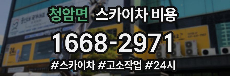 청암면 스카이차 비용