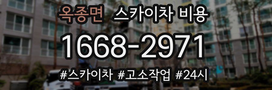 옥종면 스카이차 비용