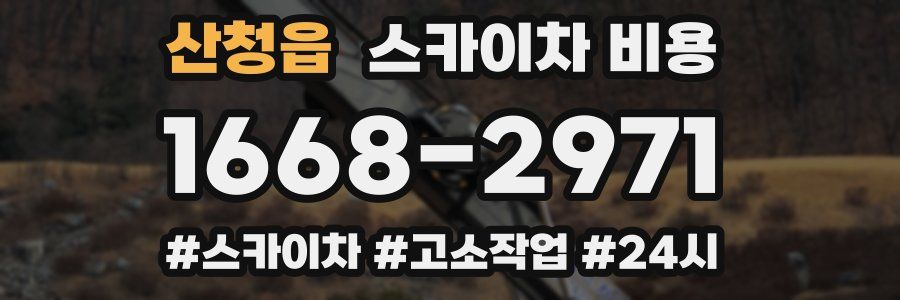 산청읍 스카이차 비용