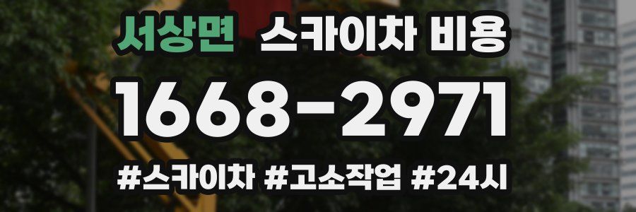 서상면 스카이차 비용