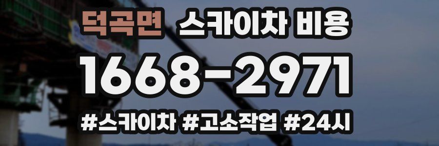 덕곡면 스카이차 비용