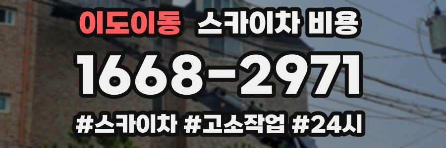 이도이동 스카이차 비용