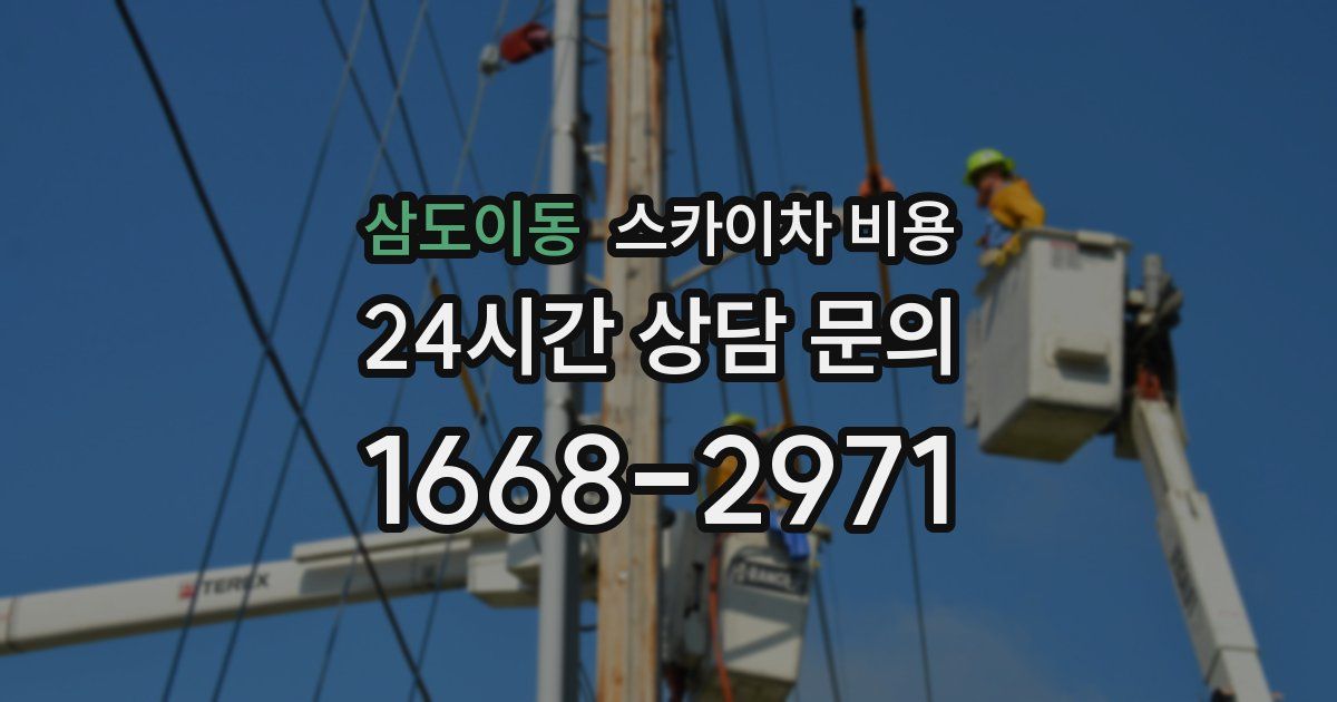 삼도이동 스카이차 비용